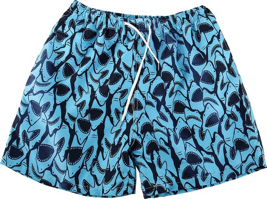 STURDY - DESIGN - maillot de bain - bleu foncé - imprimé - requins - 3XL