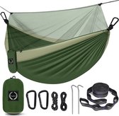 Fuegobird Hangmat Dubbele en enkele draagbare hangmat met boomtouwen, lichtgewicht nylon parachute-hangmatten Camping