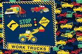 Fotobehang Kleurrijke Vrachtwagens - Vliesbehang - 254 x 184 cm