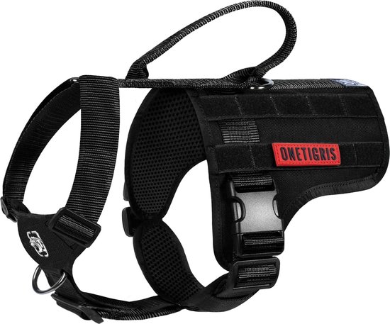 OneTigris Colossus Tactisch hondenharnas, anti-trek instelbaar harnas