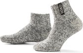 SOXS® Chaussettes en laine | SOX3137 | Gris | Hauteur de la cheville | Pointure 34-36 | Jet Black étiquette