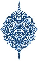 Temporary Tattoo Henna Mandala (8x11 cm) [Semi-Permanente Neptattoo - Tijdelijke tatoeage - Nep Fake Tattoos - Water overdraagbare festival sticker henna outfit tattoo - Glitter tattoo - Volwassenen Kinderen Jongen Meisje]