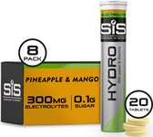 Science in Sport - SIS Go Hydro Bruistabletten - 300mg Elektrolyten - Pineapple & Mango Smaak - 8x20 (160) Tabletten voordeelverpakking