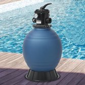 vidaXL - Zwembadzandfilter - met - 6-positie - ventiel - 460 - mm - blauw