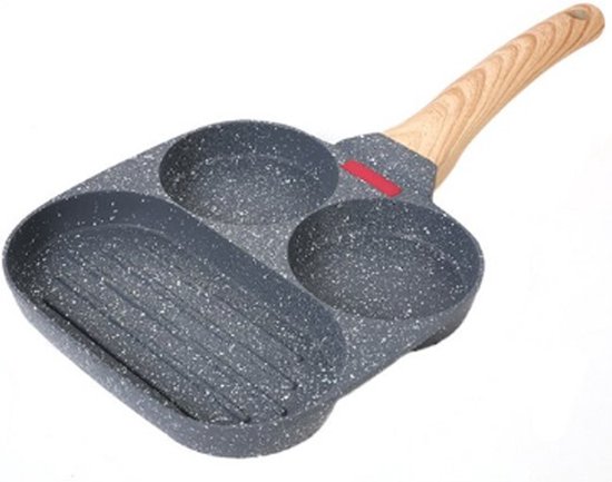 Koekenpan 24 cm, houten handvat, gietijzer, Staub 🔵 174