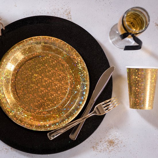 Nkaiso Party Servies, 141 Stuks Roze Goud Papier Feestservies Set Inclusief Papieren Platen Servetten Papieren Bekers, voor Bruiloft Douche, Betrokkenheid, Bruiloft, Verjaardag -20 Gasten