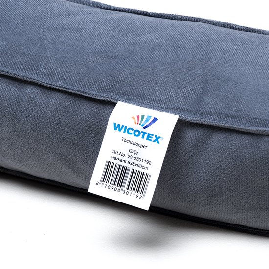 Wicotex Tochtstopper deur - Tochtrol verzwaard met zand - Grijs ...