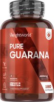 WeightWorld Guarana capsules - 4800 mg - 180 vegan capsules voor 3 maanden - Rijk aan cafeïne