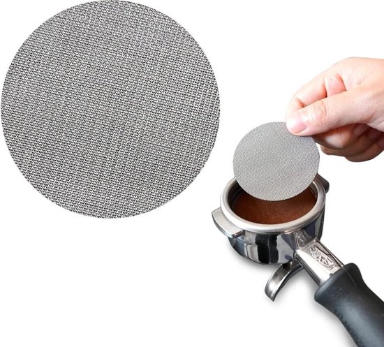 Puck Screen - Espresso distributie filter - 58,5 mm - barista - barista tools - RVS -
