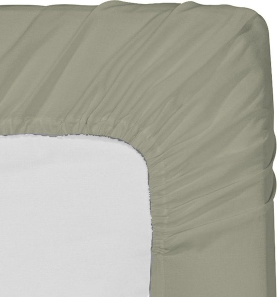 Hoeslaken Micropercal 2 persoons Lits-Jumeaux en strijkvrij (180 x 200cm) Taupe