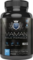 Viaman Natuurlijke erectiepillen voor mannen - Draagt bij tot de instandhouding van normale testosterongehalten - 90 Capsules voor 3 maanden