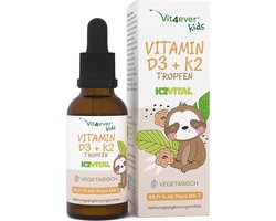 Vitamine D3 & K2 druppels Kinderen - 300 dagen - 500 IE vitamine D en 25 μg vitamine K2 - Vit4ever