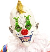 Widmann - Monster & Griezel Kostuum - Crazy Keessie Masker Enge Gekke Clown - Wit / Beige - Halloween - Verkleedkleding