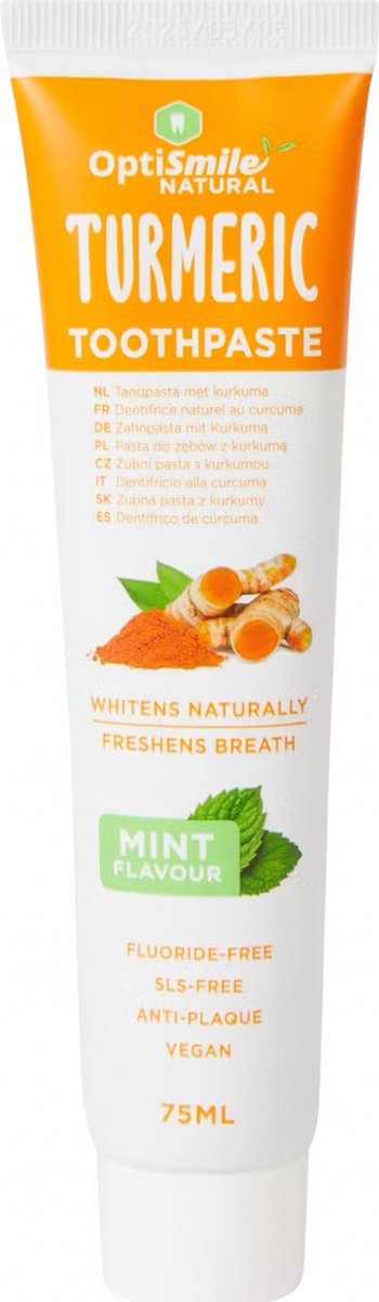 Turmeric / Kurkuma tandpasta - Bruin / Multicolor - pasta - 75ml - Toothpaste - dentifrice
