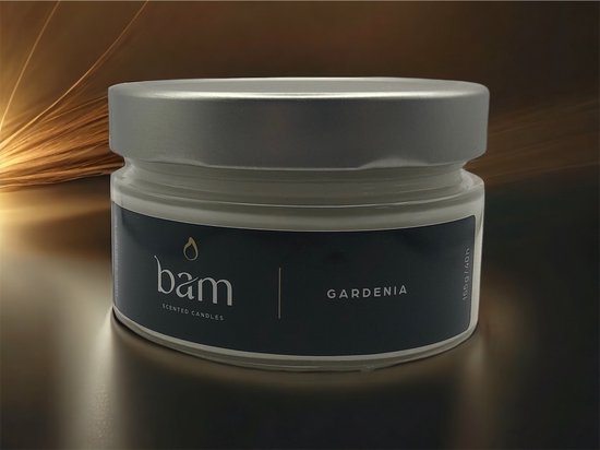 BAM kaarsen - geurkaarsen gardenia - 40 branduren - op basis van zonnebloemwas - cadeau - vegan