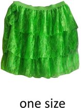 Kanten rokje / tutu - groen - one size - verkleedkleding