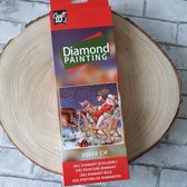Diamond painting 40 x 30 cm, Kerst, Kerstman in slee, knutselen, hobby
