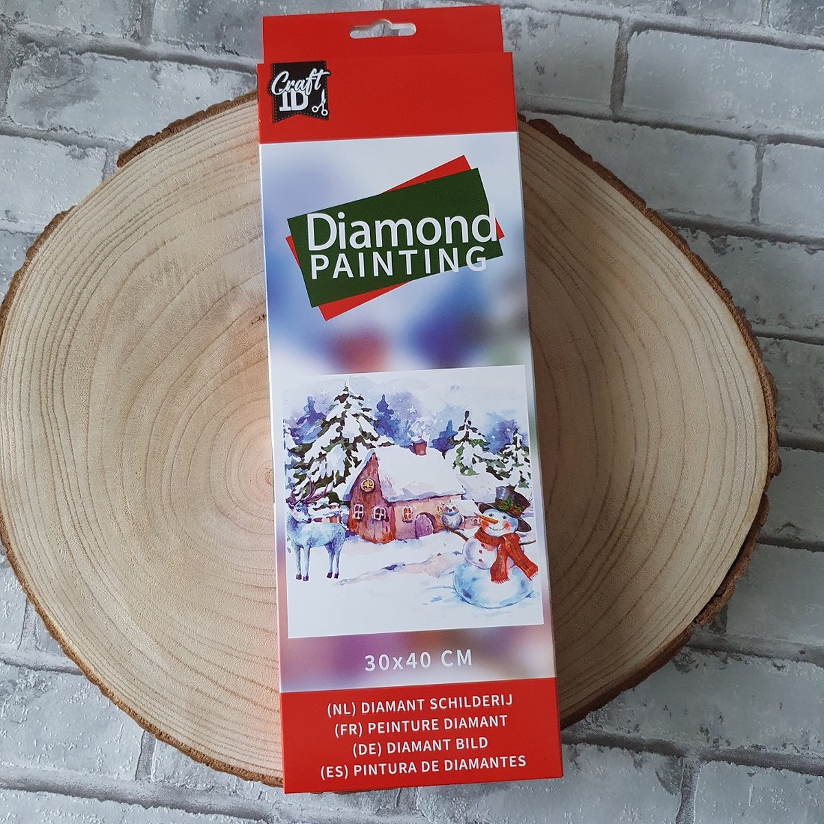 Diamond painting 40 x 30 cm, Kerst, kerstdorpje, knutselen, hobby