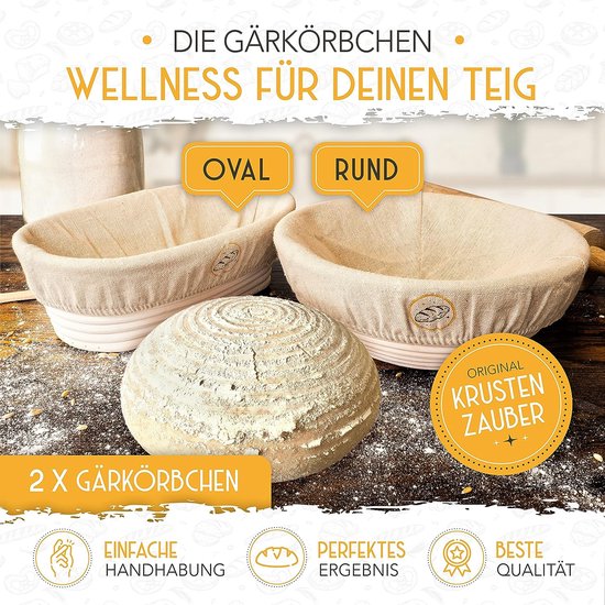 Kit Pour Faire Du Pain Paniers De Fermentation De Boulangerie 2 Paniers De Relecture Et 2 Couteaux à Pâte - Accessoires Kit Pain Kit Pour Faire Du Pain Paniers De Fermentation De Boulangerie 2 Paniers De Relecture Et 2 Couteaux à Pâte - Accessoires Kit Pain