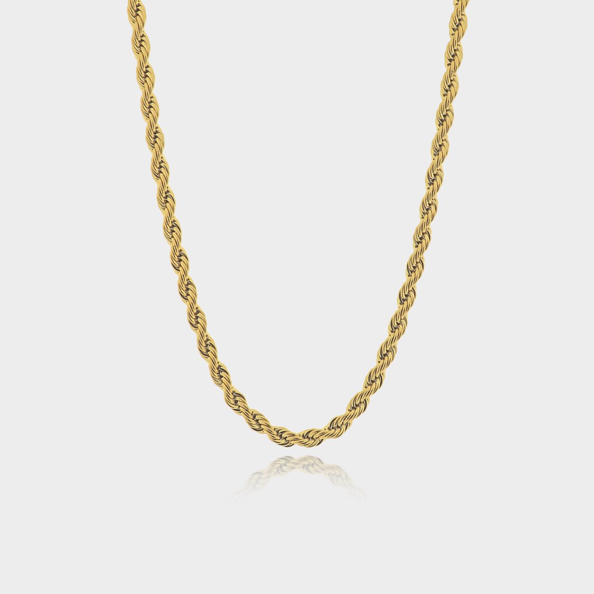 Rope Ketting 7 mm - Gouden Schakelketting - 50 cm lang - Ketting Heren - Olympus Jewelry