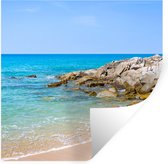 Stickers muraux - Sticker Foil - Plage - Mer - Tropical - Été - 80x80 cm - Film Adhésif - Stickers muraux Chambre Enfant - Papier Peint Auto Adhésif