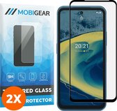 Mobigear Screenprotector geschikt voor Nokia XR20 Glazen | Mobigear Premium Screenprotector - Case Friendly - Zwart (2-Pack)