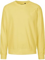 Fairtrade unisex sweater met ronde hals Dusty Yellow - M