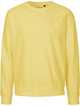 Bol.com Fairtrade unisex sweater met ronde hals Dusty Yellow - M aanbieding