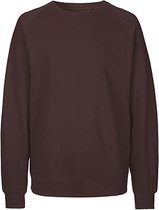 Fairtrade unisex sweater met ronde hals Brown - M