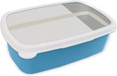 Broodtrommel Blauw - Lunchbox - Brooddoos - Abstract - Minimalisme - Design - 18x12x6 cm - Kinderen - Jongen