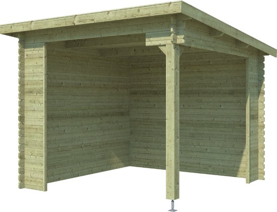 Overkapping Lara 275x275 - Olijfgroen Geïmpregneerd