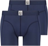 RJ Bodywear Pure Color Jort boxer (2-pack) - heren boxer lang - donkerblauw - Maat: XL