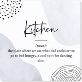 Muismat Klein - Spreuken - Kitchen - Papa - Quotes - Keuken definitie - 20x20 cm