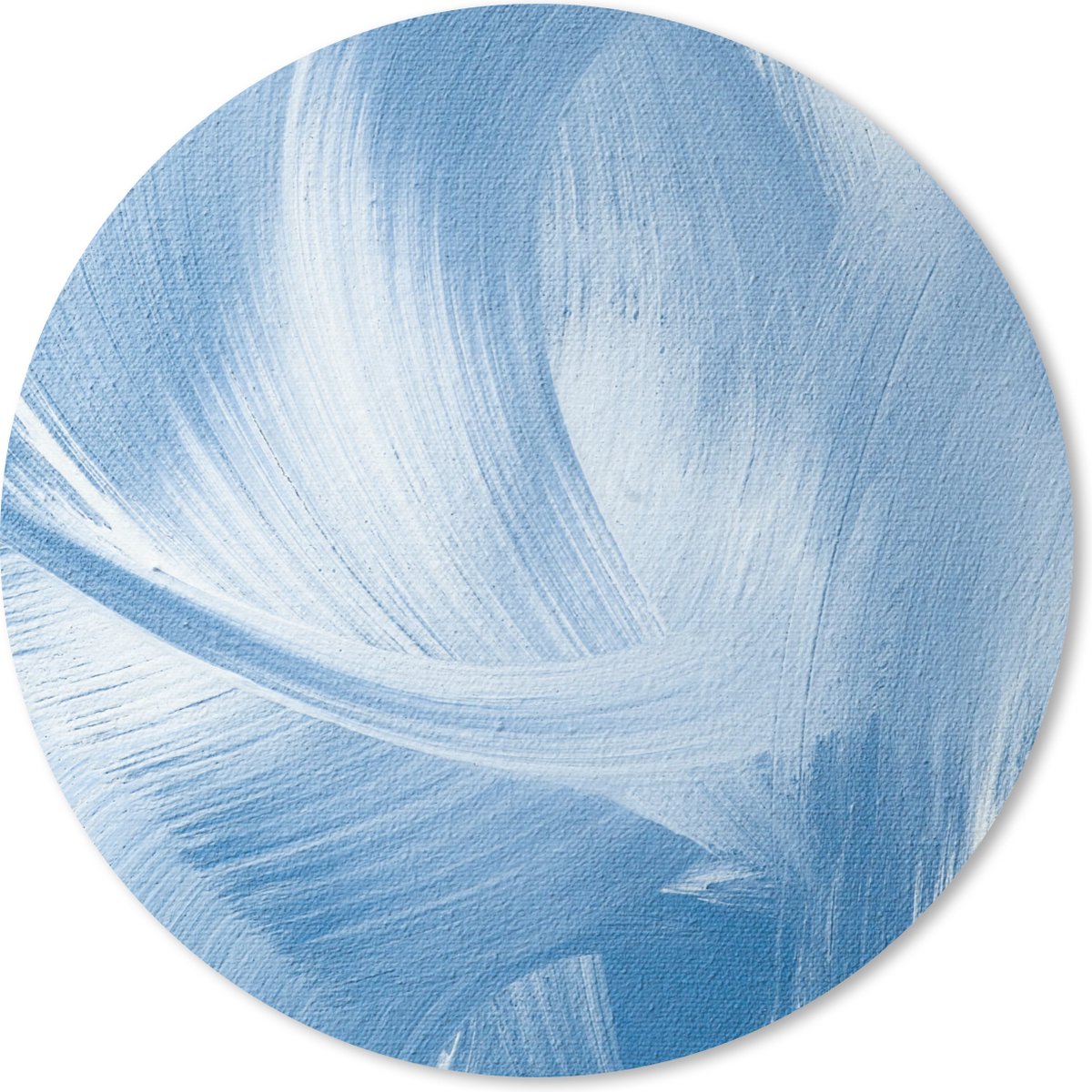 Muismat rond 40x40 cm - Mousepad Blauw - Acrylverf - Design - Ronde muismatten