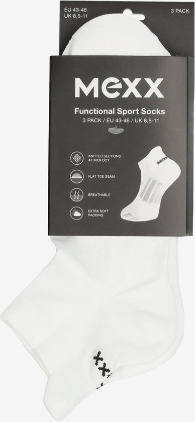 Sportsocks (3-pack) Meisjes - White/White/White - Maat 43/46