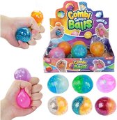 Balle Multi stress - 1 aléatoire - Perles d'eau - Glitter - Graisse - Poudre - Balle à presser à la main - Collectionnez-les toutes