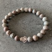 Armband - natuursteen - Calciet - Buddha - 8 mm 20 cm