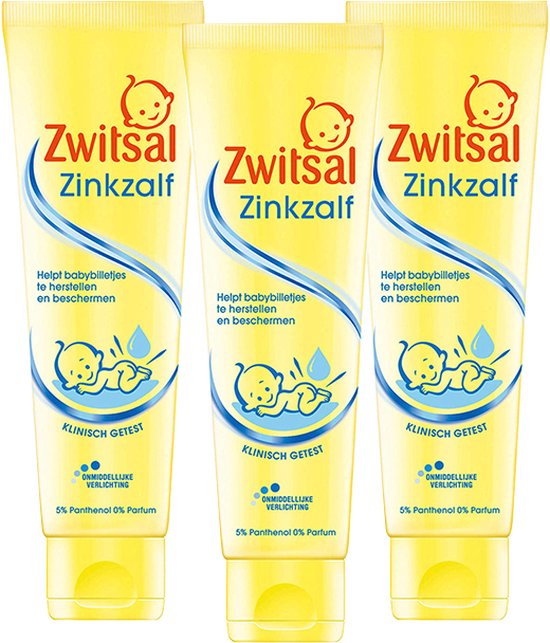 Zwitsal - Baby Zinkzalf - Tube - 3 x 100ml - Voordeelpack