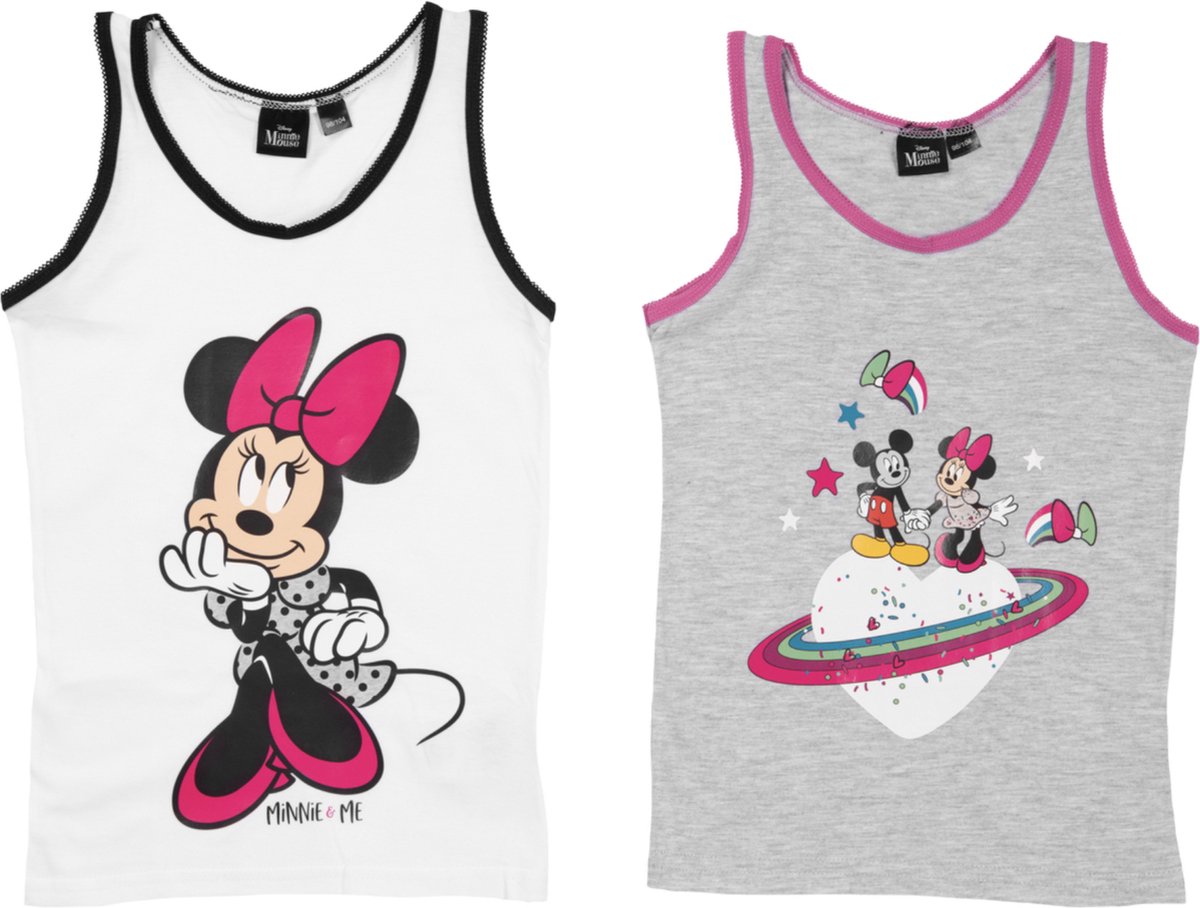 Disney Minnie Mouse Hemd - Set van 2 - Katoen - Maat 98/104 - Disney