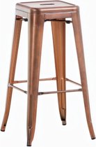 Barkruk Dina - Zonder rugleuning - Set van 1 - Ergonomisch - Barstoelen voor keuken of kantine - Vierkant