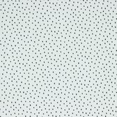 Washandjes - wit hydrofiel met zwarte dots - set 1 grote en 1 kleine
