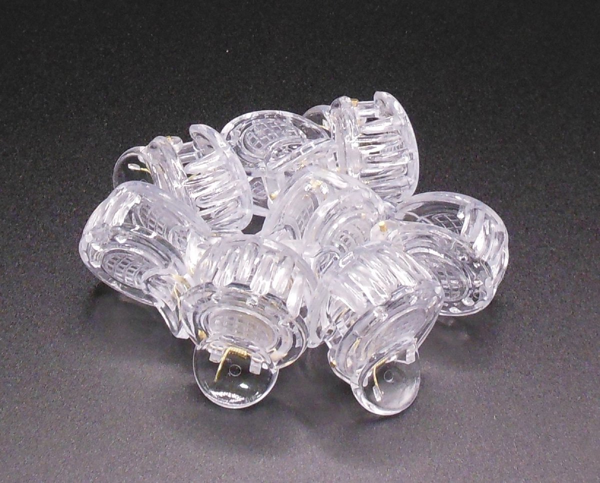 Haarklemmetjes transparant rond