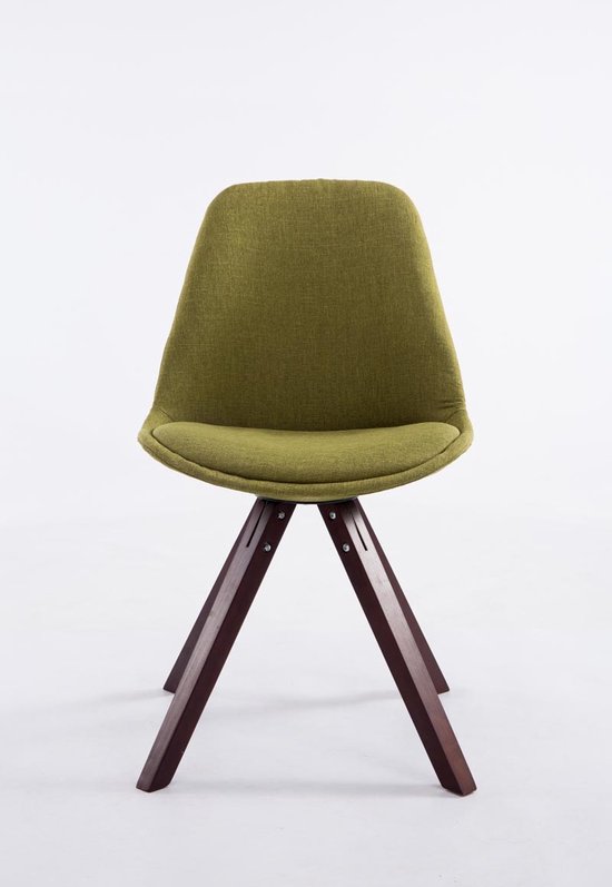 Vergaderstoel Furo - Groen zwart - Stof - Stoel met rugleuning - Bezoekersstoel - Zithoogte 48cm