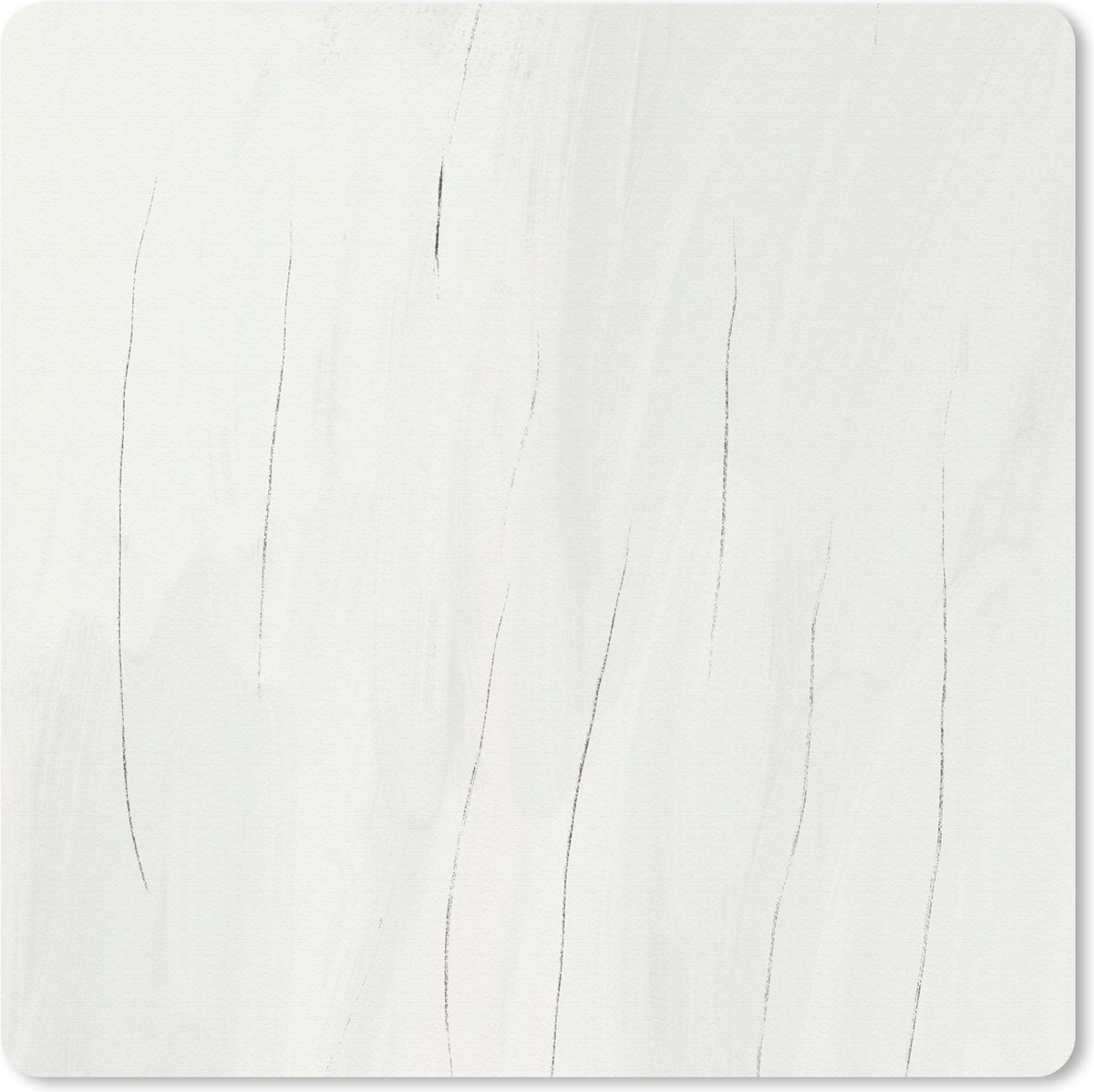 Muismat 20x20 cm - Mousepad Taupe - Strepen - Zwart - Abstract - Muismatten