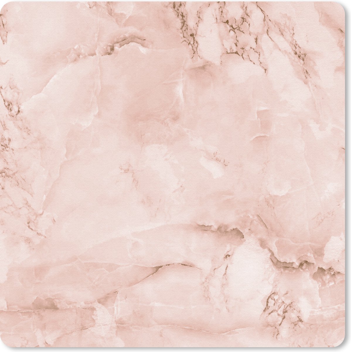 Muismat 20x20 cm - Mousepad Rosegold - Stenen - Marmer print - Structuur - Muismatten