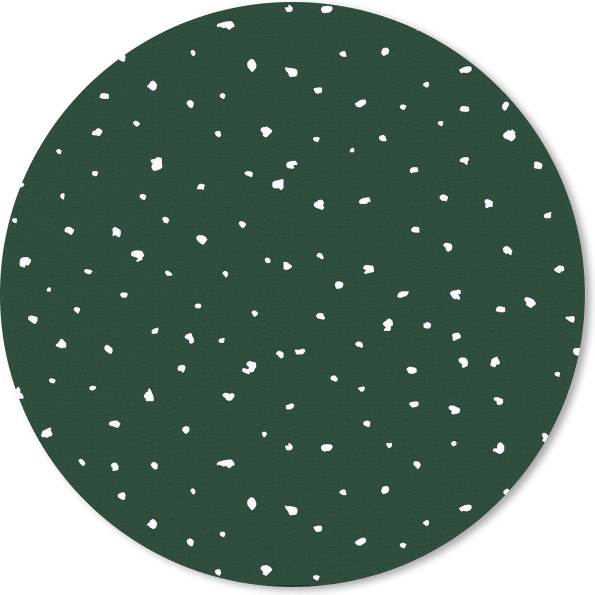 Muismat rond 30x30 cm - Mousepad Groen - Design - Stippen - Ronde muismatten
