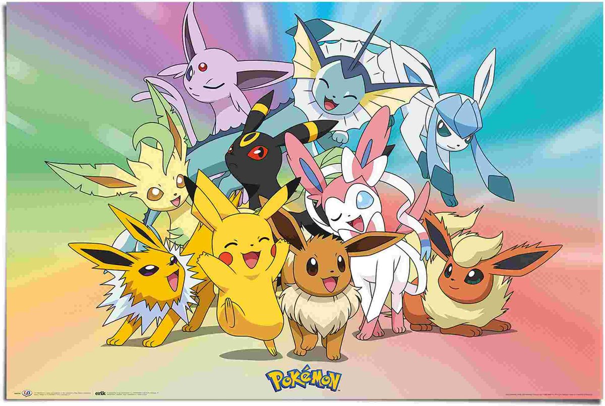 Poster et Affiche Pokemon Kanto 151 61x91,5cm