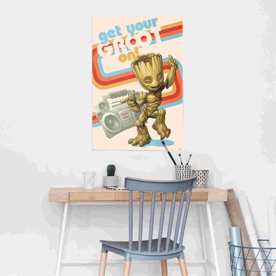 Affiche I Am Groot Marvel Chill Time - Cdiscount Maison