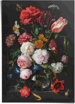 Jan Davidsz de Heem - Stilleven met bloemen - Poster 100 x 140 cm