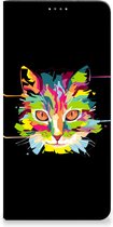 Smartphone Hoesje Geschikt voor Samsung Galaxy A14 4G Wallet Case Leuke Verjaardagscadeaus Cat Color